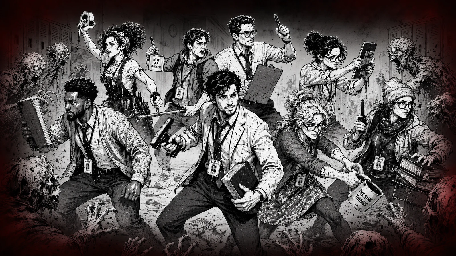 Cultists & Classrooms teacher heroes fighting off zombies on campus
